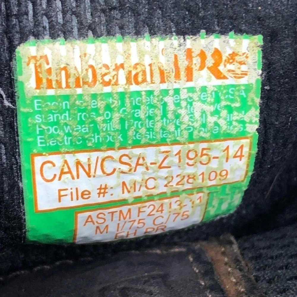 Timberland Brown Leather Steel Toe Lace Up Boots Size 9.5